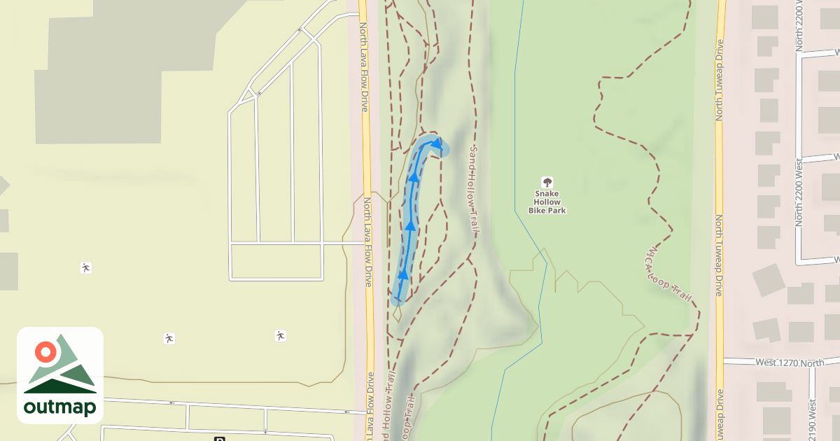 Map of Beginner/Intermediate Dirt Jump Track