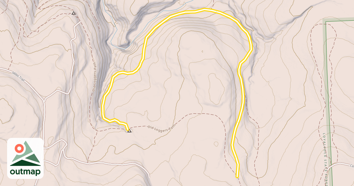 Map of Sharp-Shinned Trail