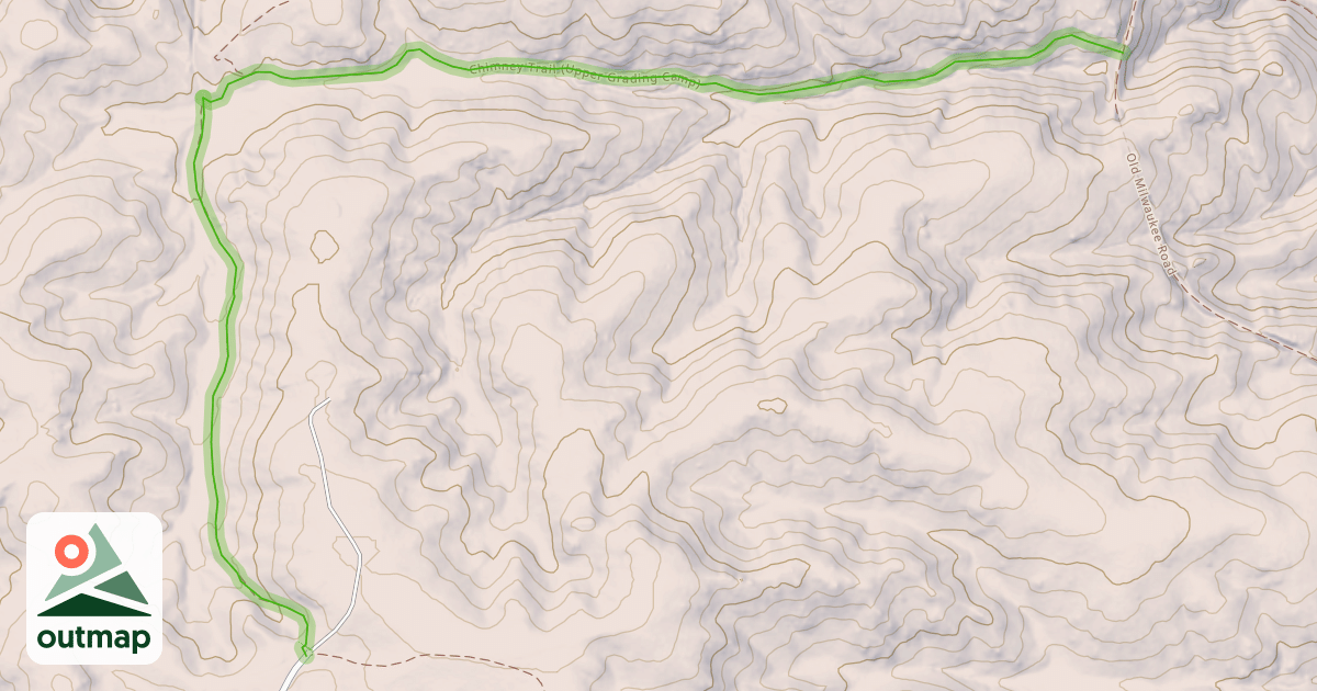 Map of Chimney Trail (Upper Grading Camp)