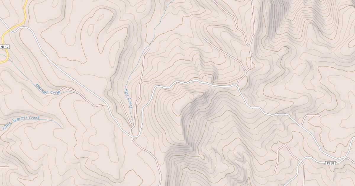 Map preview of USFS National Forest System Roads {3F37F981-5EF2-4A80-8766-98F2BD1231D2}