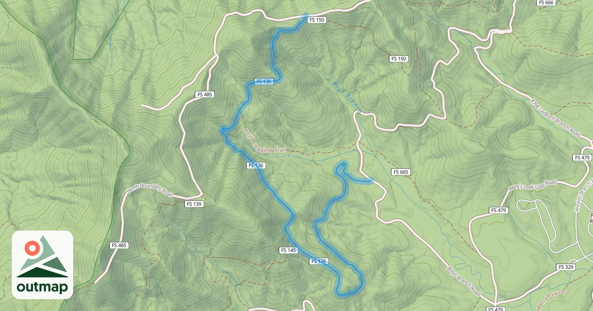 Map of Little Hickory Top