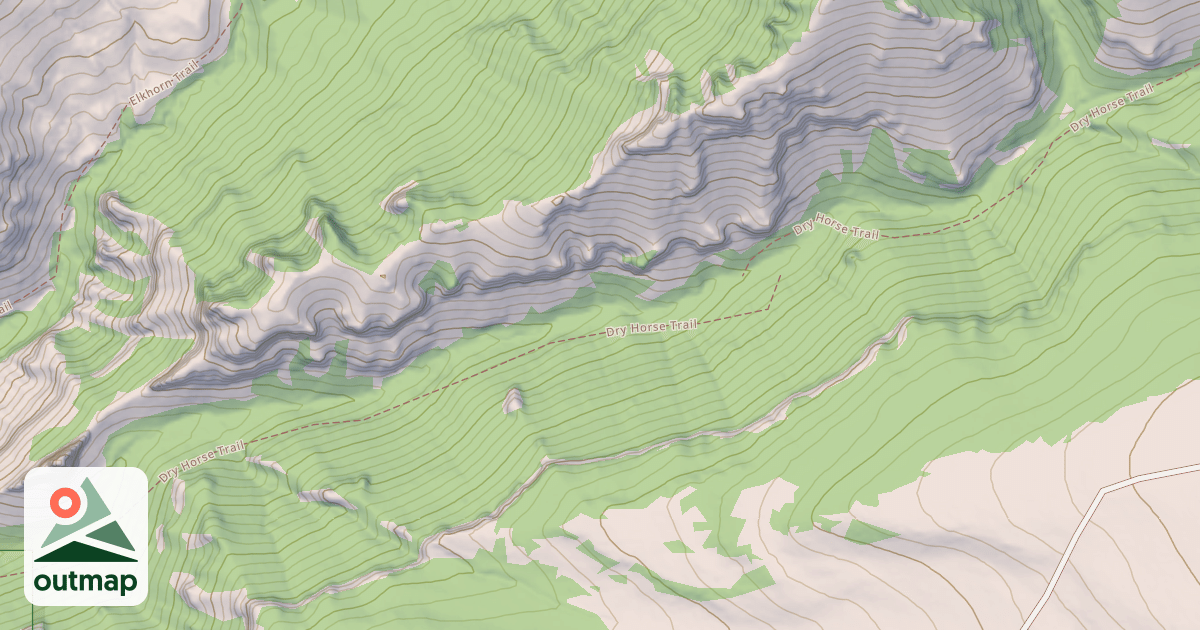 Map of Dry Horse Creek
