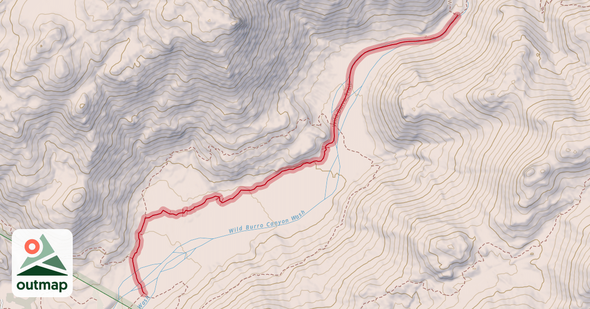 Map of Wild Burro Trail