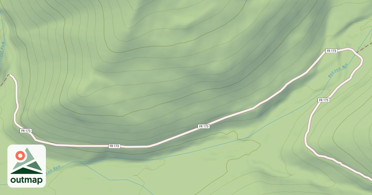 Map of BENSONS RUN