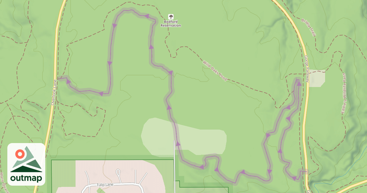 Map of Wild Oaks Loop