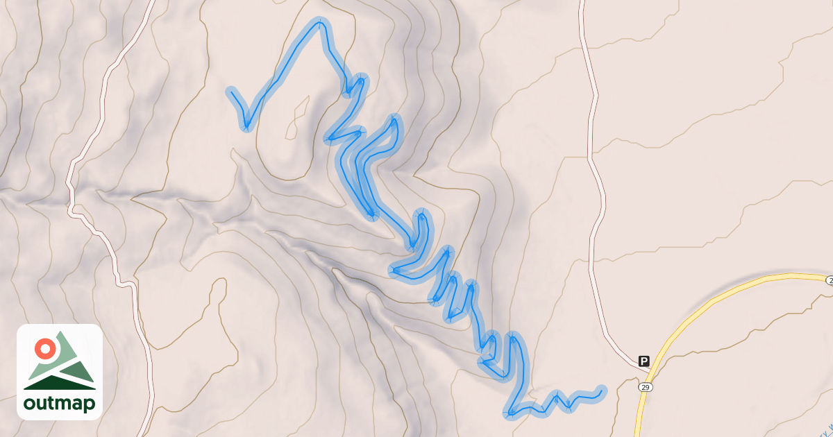 Map of Burns' Trail