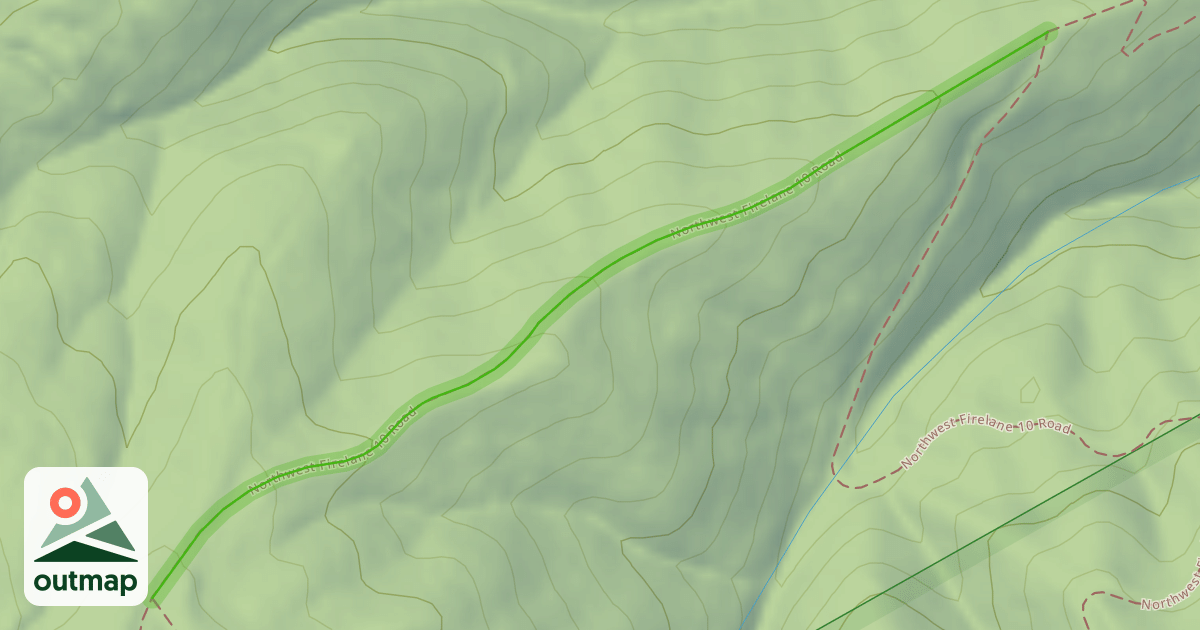 Map of Northwest Firelane 10 Road