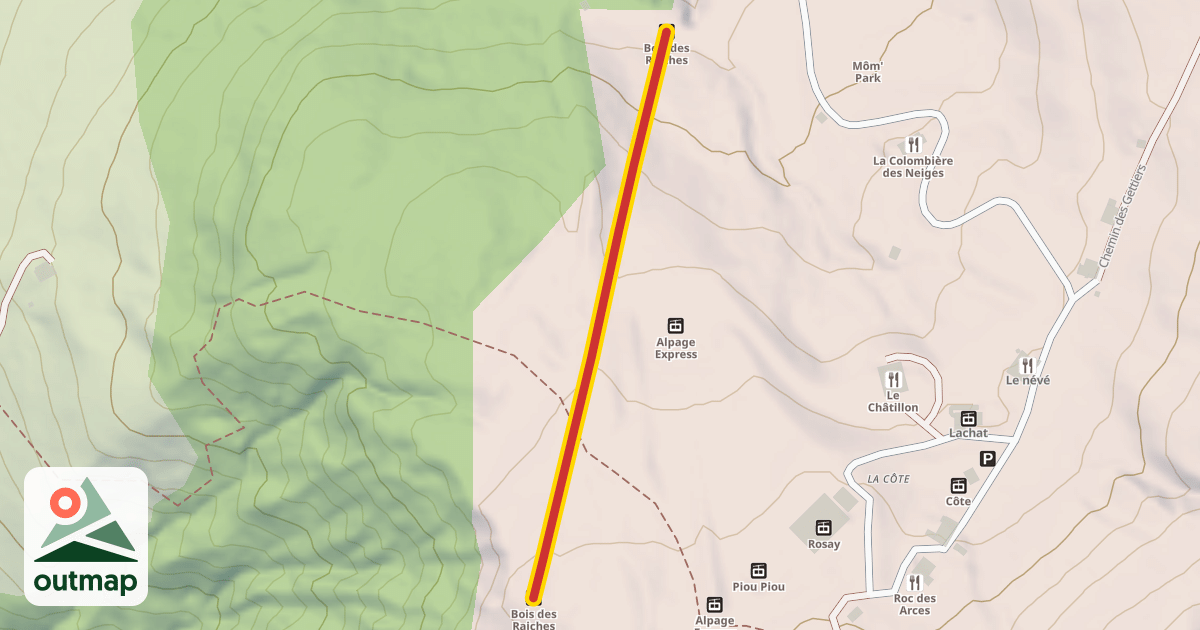 Map of Bois des Raiches