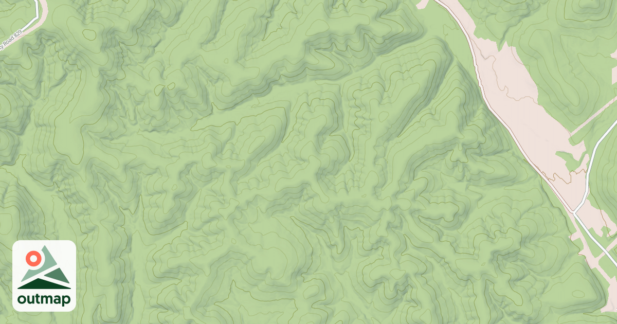 Map of BRUSHY BRANCH