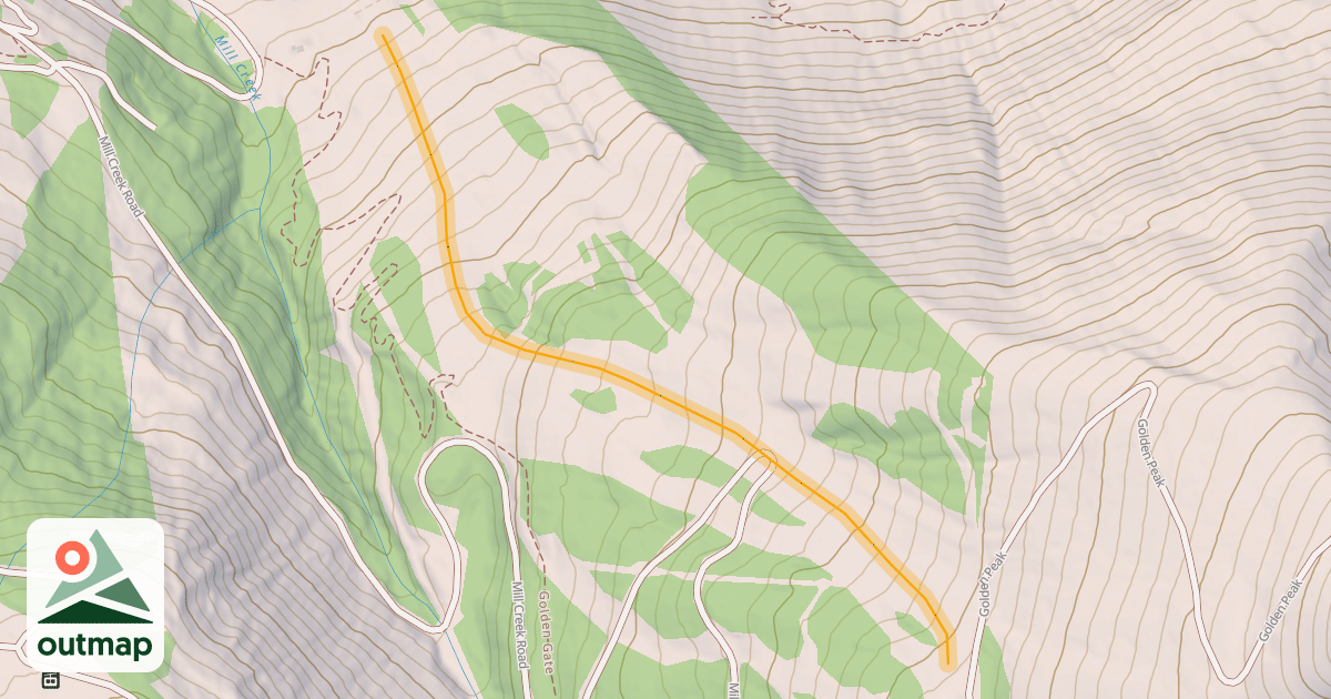 Map of Golden Peak Terrain Park