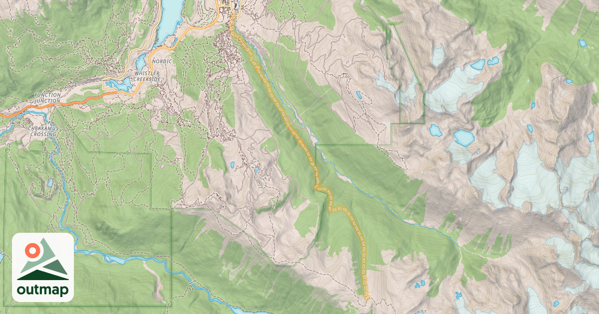 Map of Singing Pass Trail