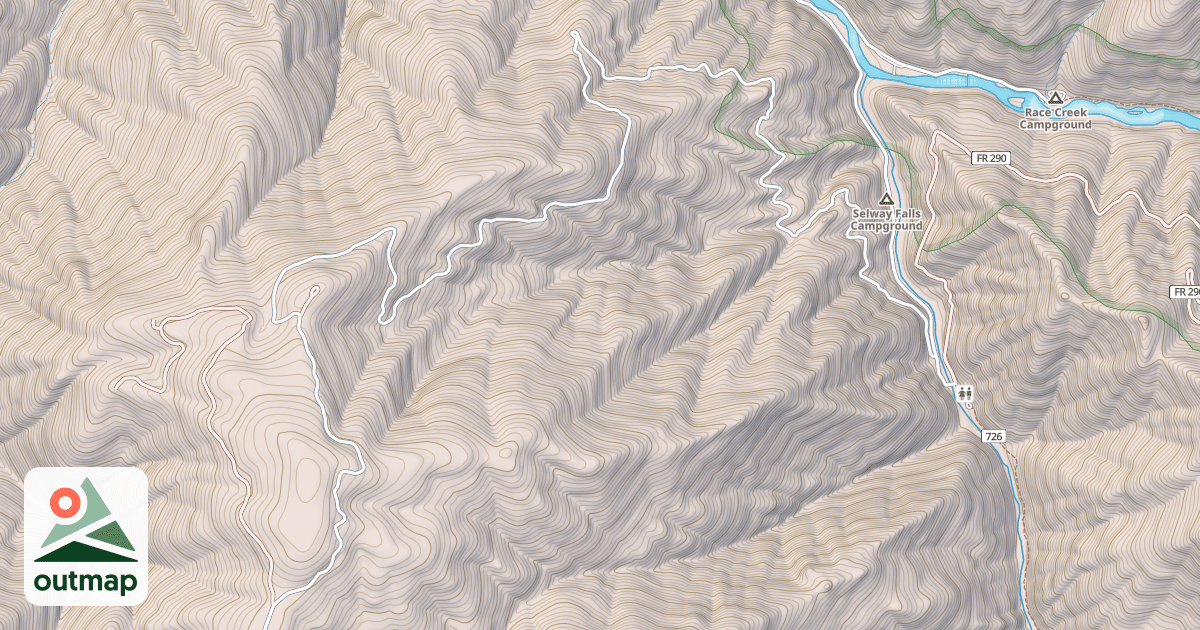 Map of AMERICAN RIVER - SELWAY
