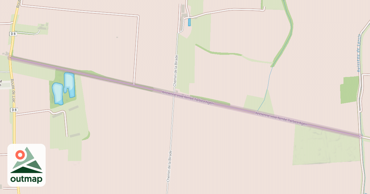 Map of Ancienne voie ferrée Tarbes-Agen