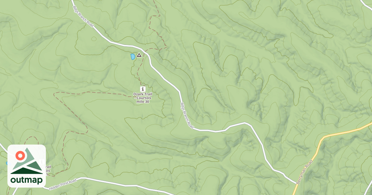 Map of BILLYS BRANCH