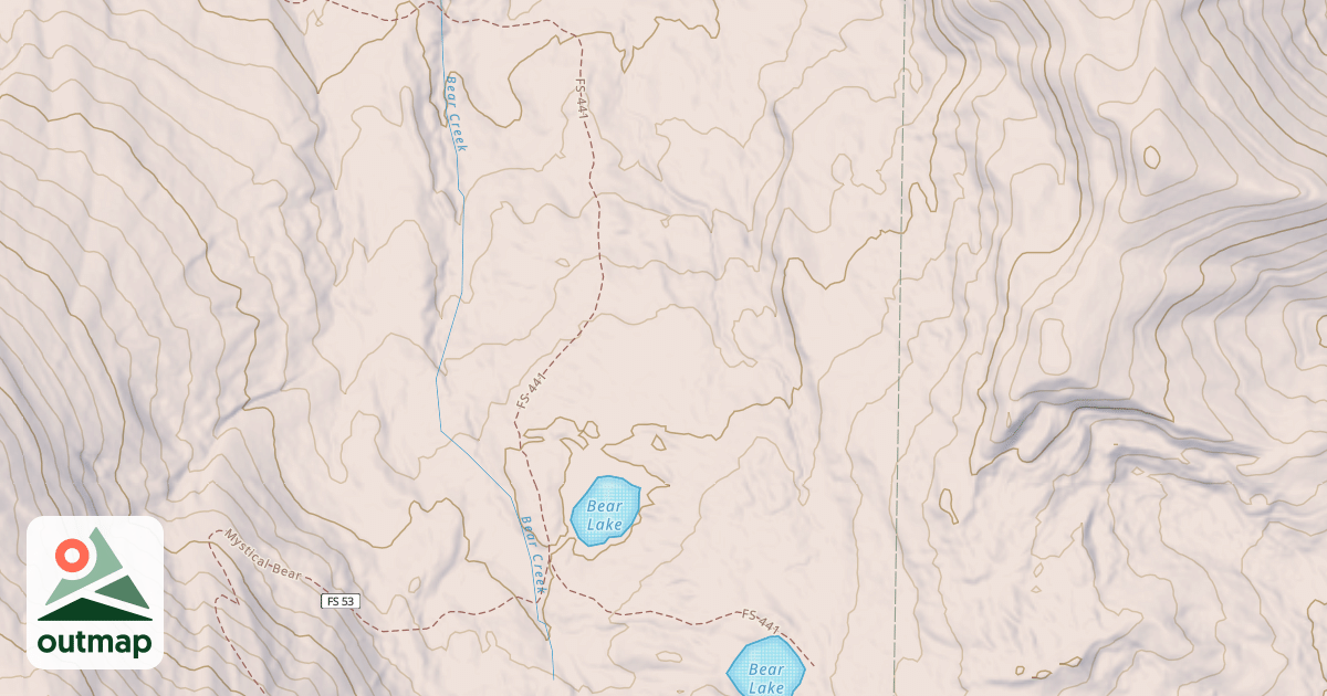 Map of Bear Lakes