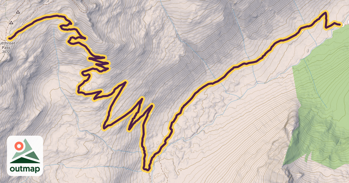 Map of Cutthroat Creek Trail