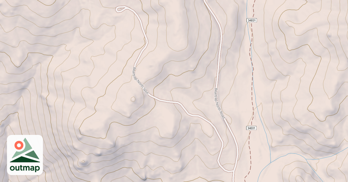 Map of BEARTRAP NORTH
