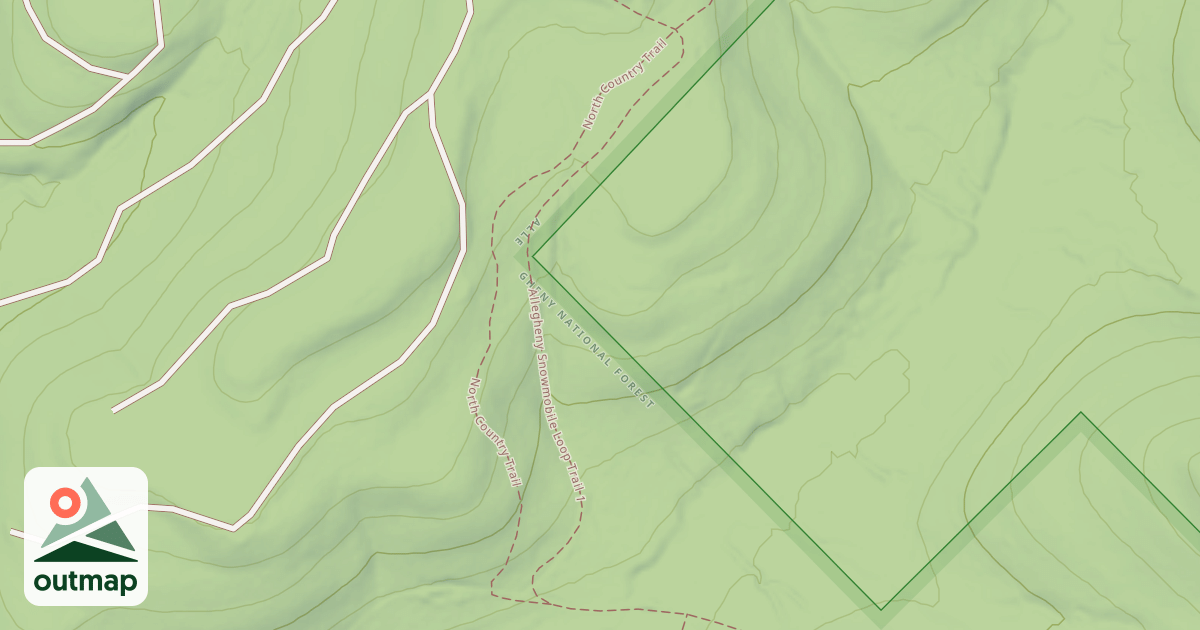 Map of Allegheny Snowmobile Loop
