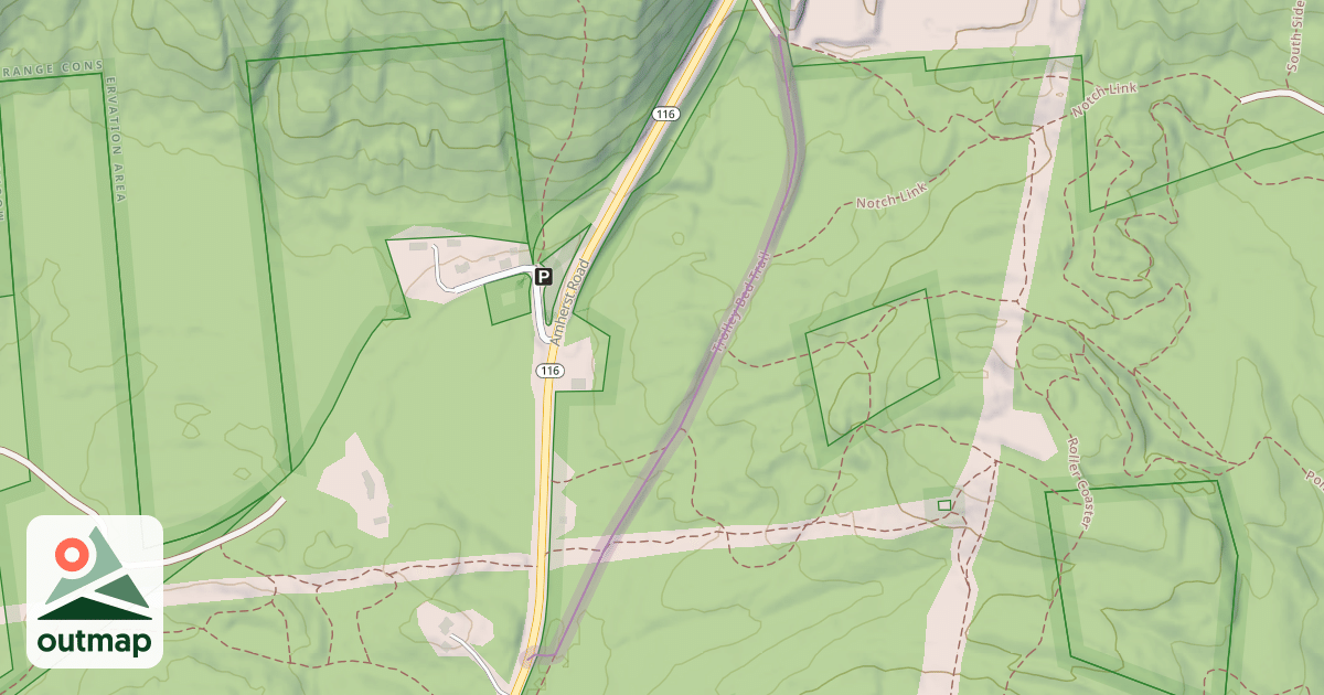 Map of Trolley Bed Trail