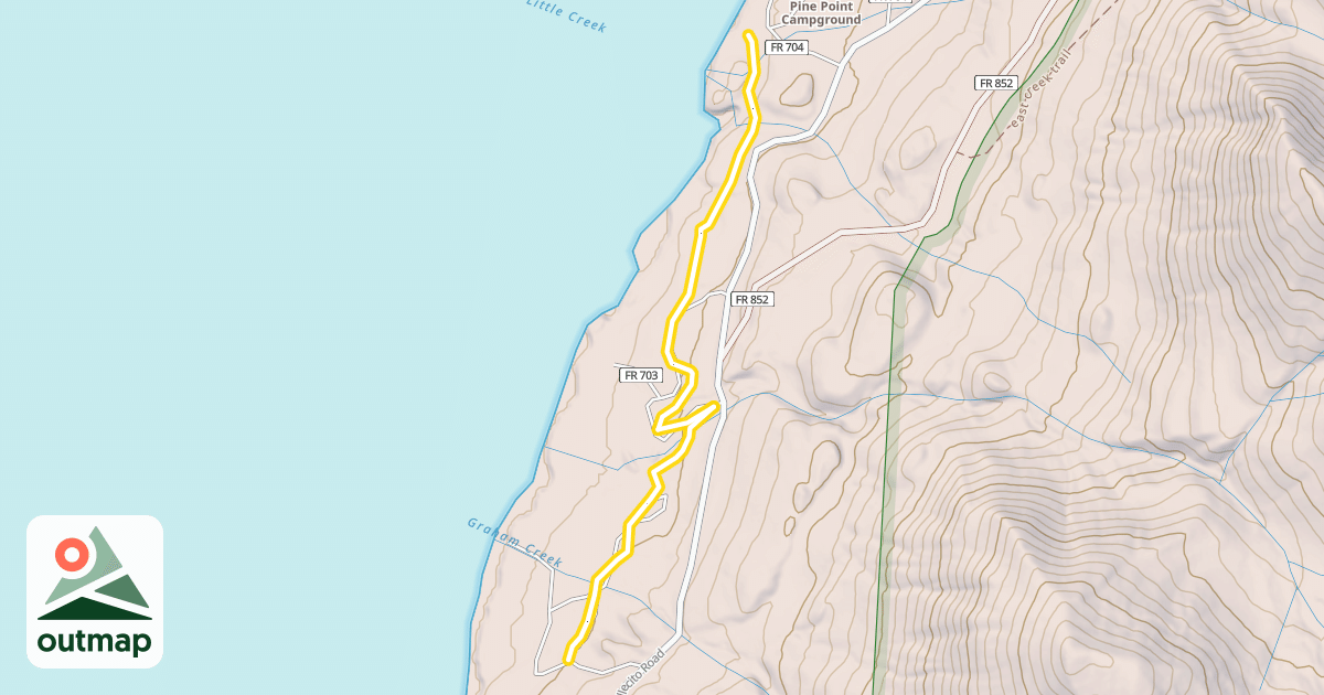Map of Campgrounds Trail