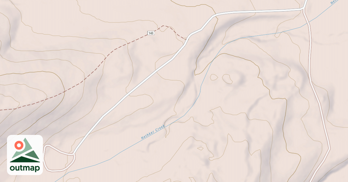 Map of BURGDORF CREEK