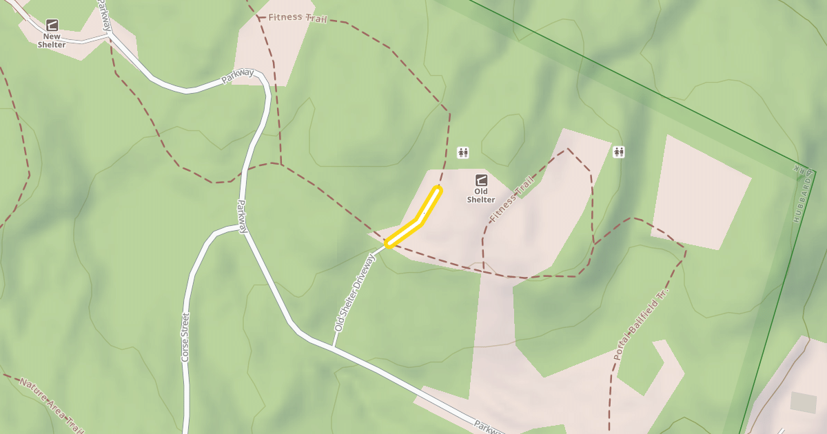 Map preview of Old Shelter Driveway