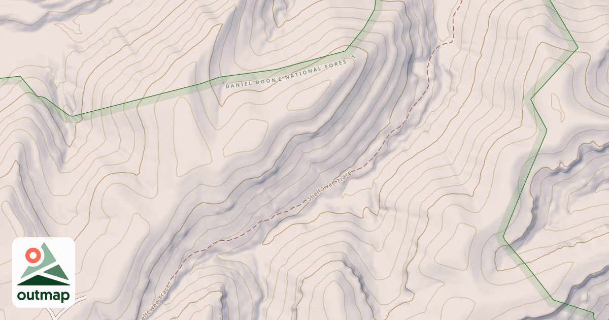 Map of Sheltowee Trace