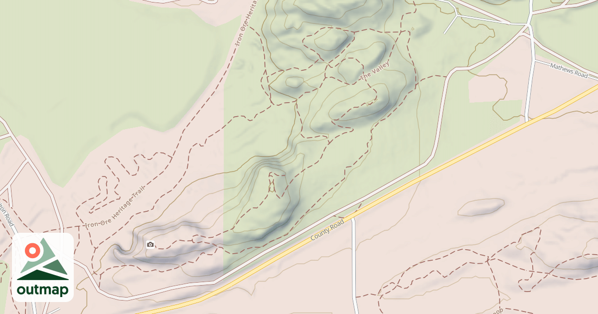 Map of Ishpeming To Republic Route