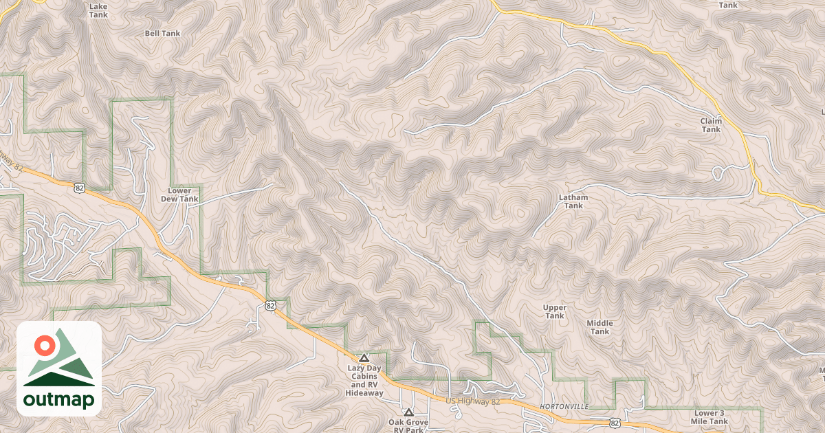Map of THREE MILE CANYON