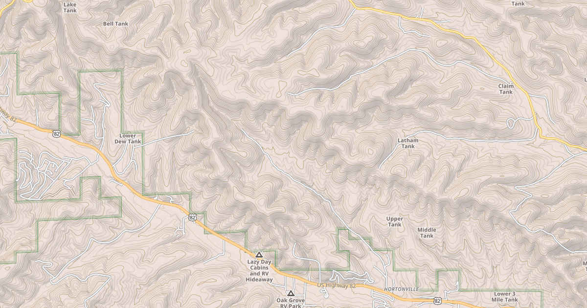 Map preview of THREE MILE CANYON