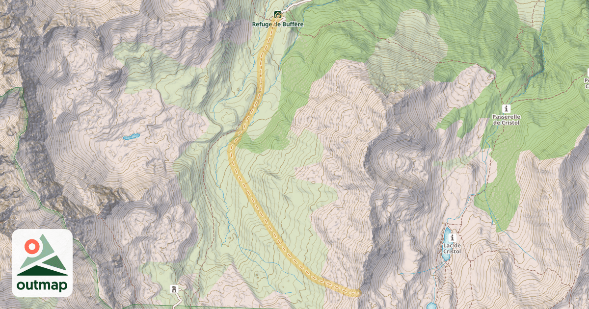 Map of Crête de l'Échaillon — Refuge de la Buffère