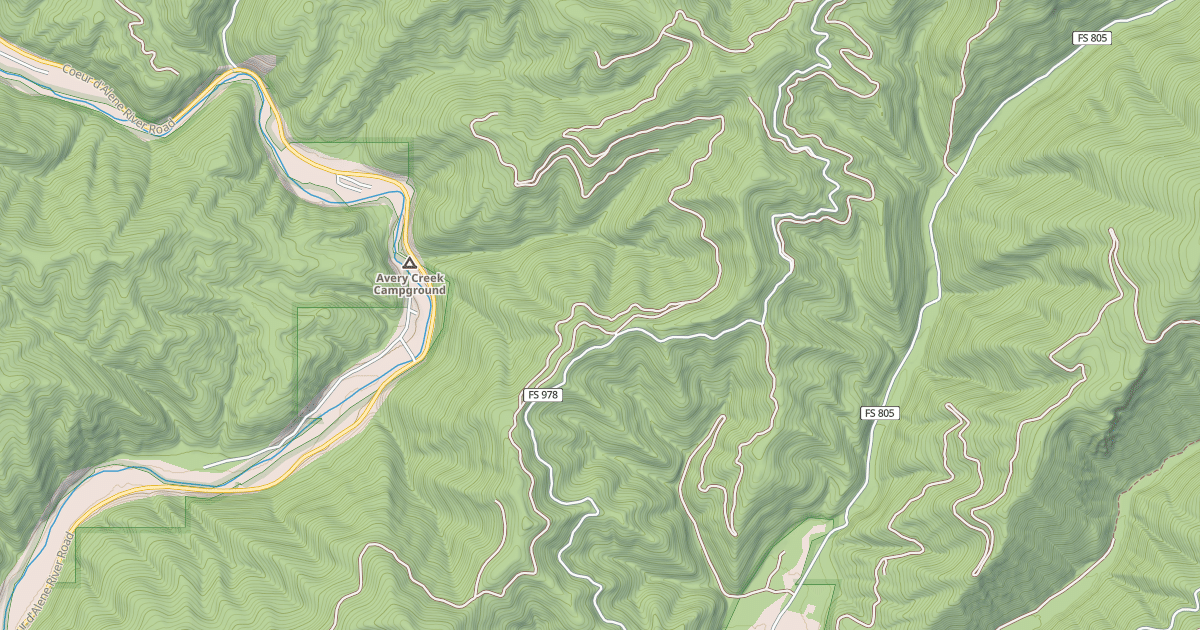 Map preview of HEAD OF AVERY CREEK 4WD
