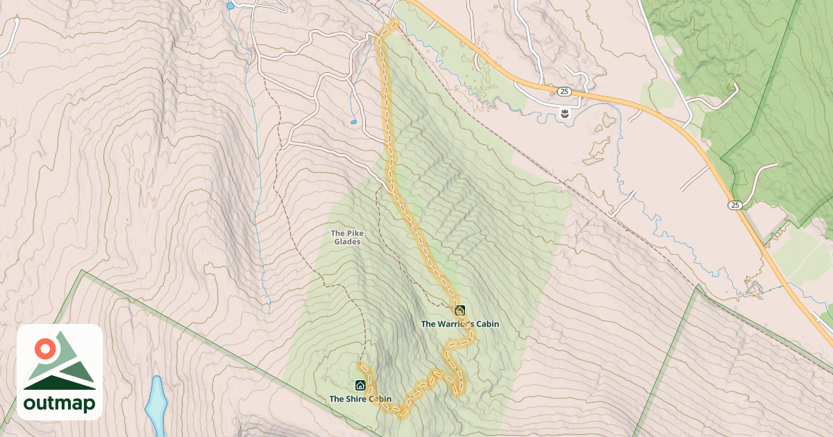 Map of John Wolter Trail