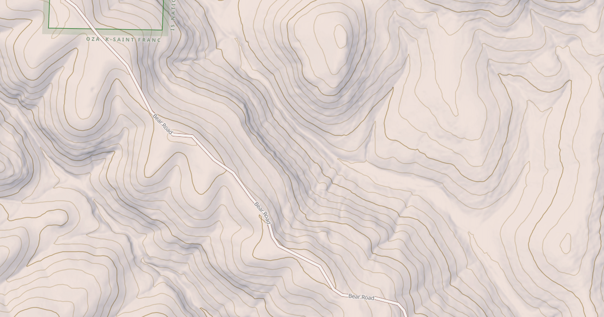 Map preview of USFS Motor Vehicle Use Map Roads {D87FDB51-EE3D-459B-ADAD-2BF36525A830}