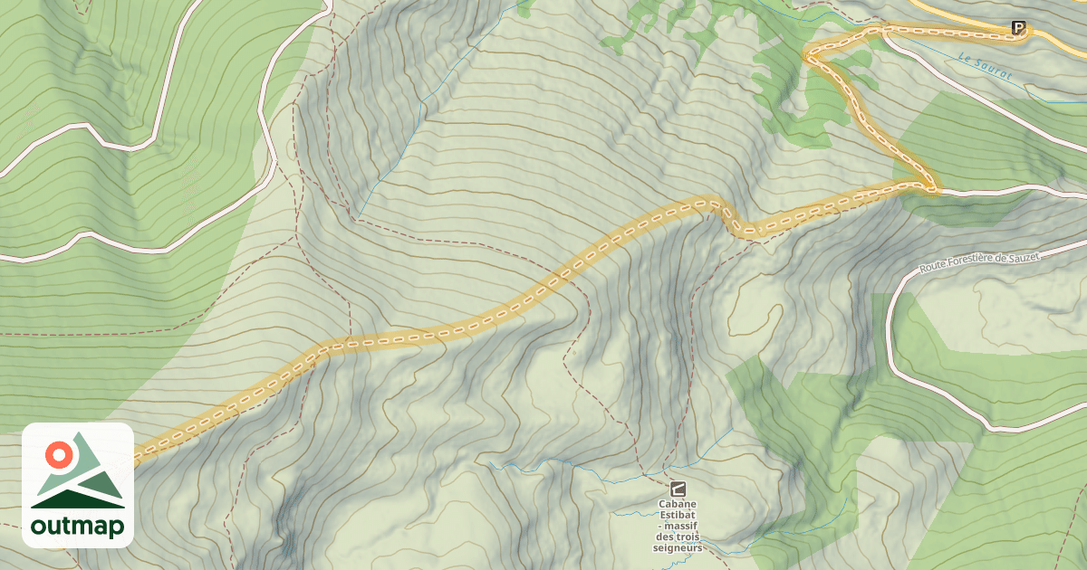 Map of Pic d'Estibat — Grabet