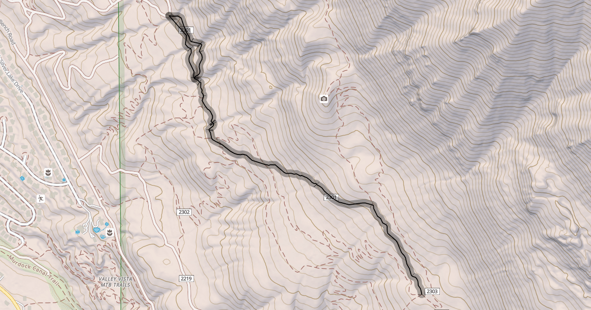 Map preview of Mahogany Mountain Trail