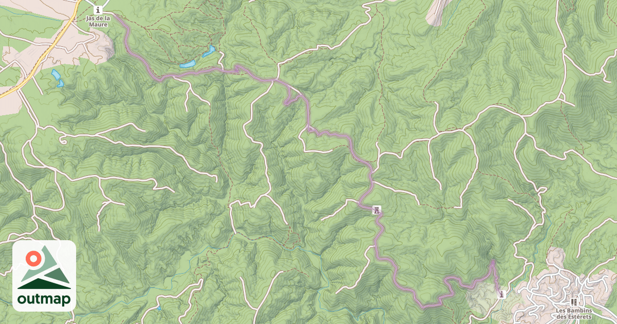 Map of G527 - Piste Les Crètes