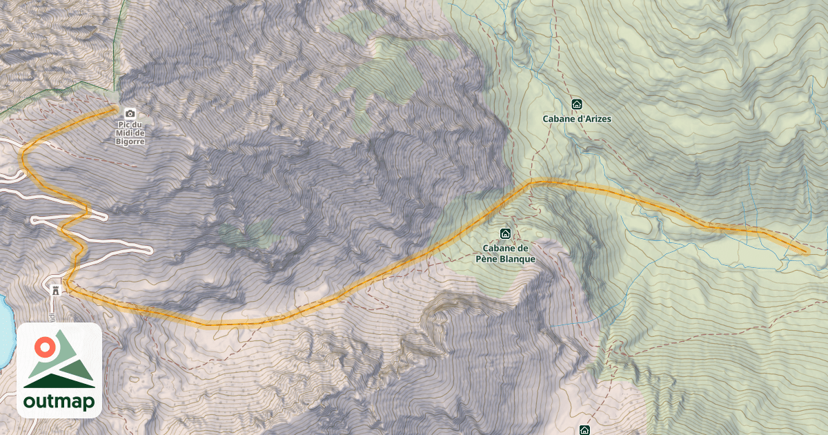 Map of Coume du Pic