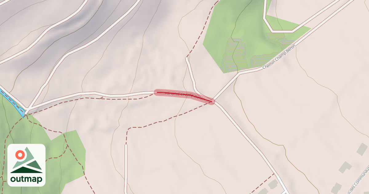 Map of Variante Champ Bertin