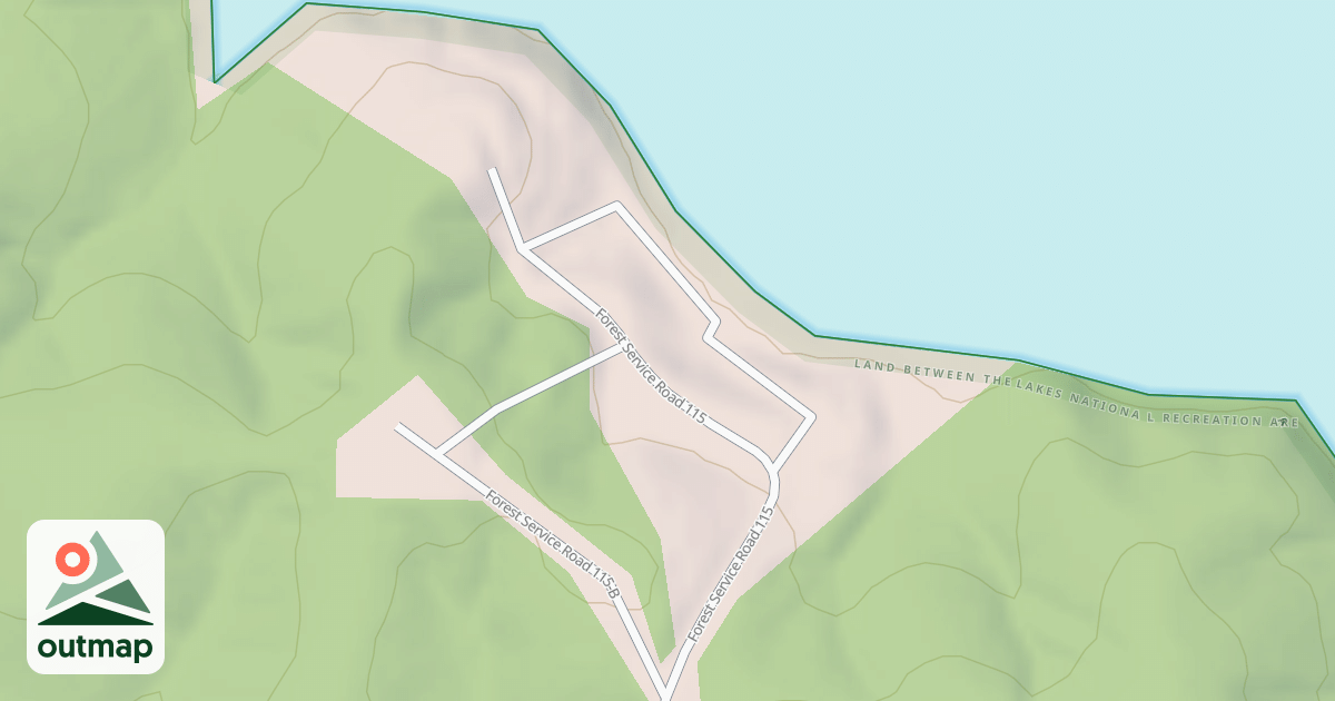 Map of B.F. CAMPSITE 24-25 ACCESS