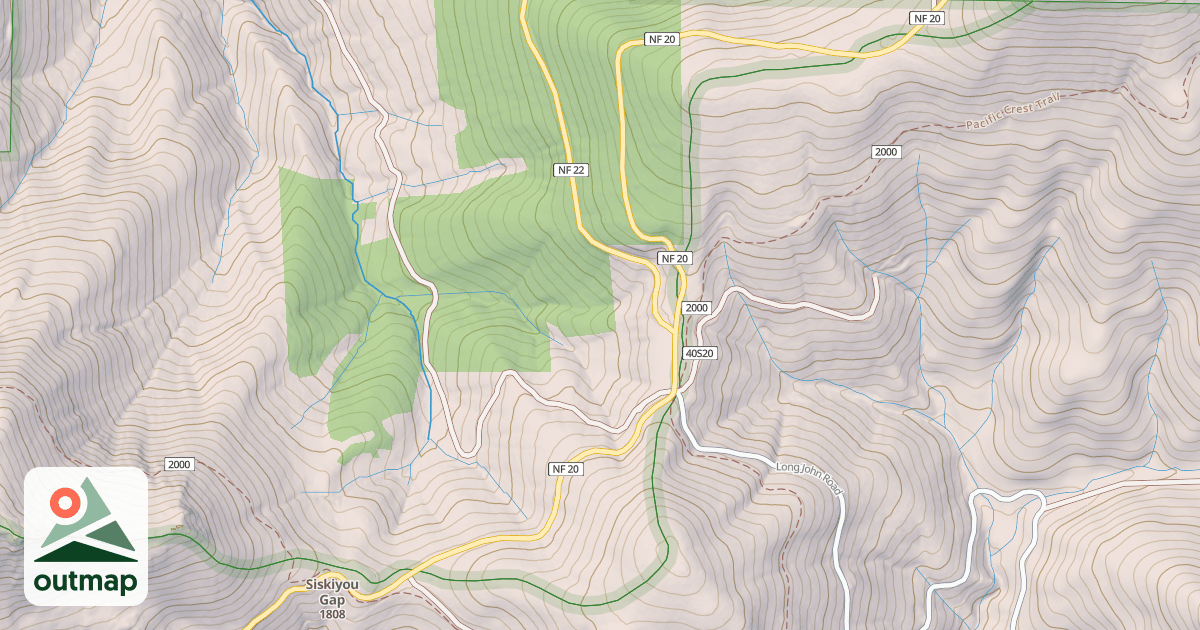Map of SISKIYOU DIVIDE