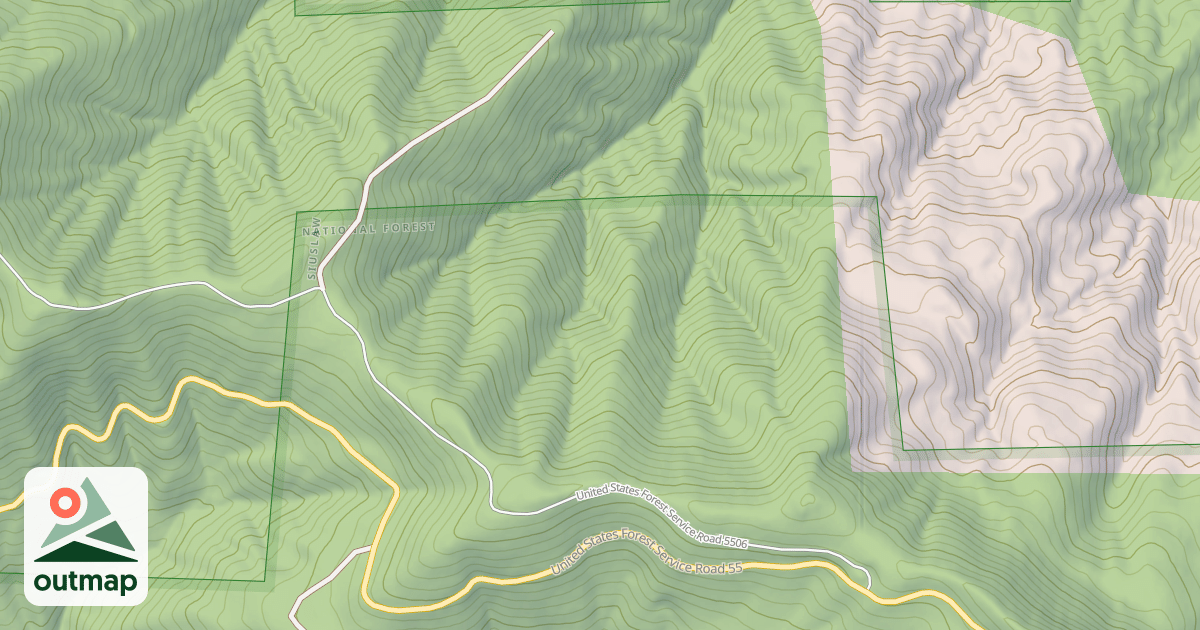Map of USFS Motor Vehicle Use Map Roads {E441C3BF-550C-4997-AB37-C58A9552A318}