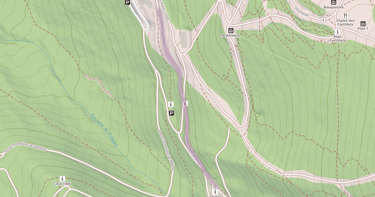 Map preview of Chemin Nordique