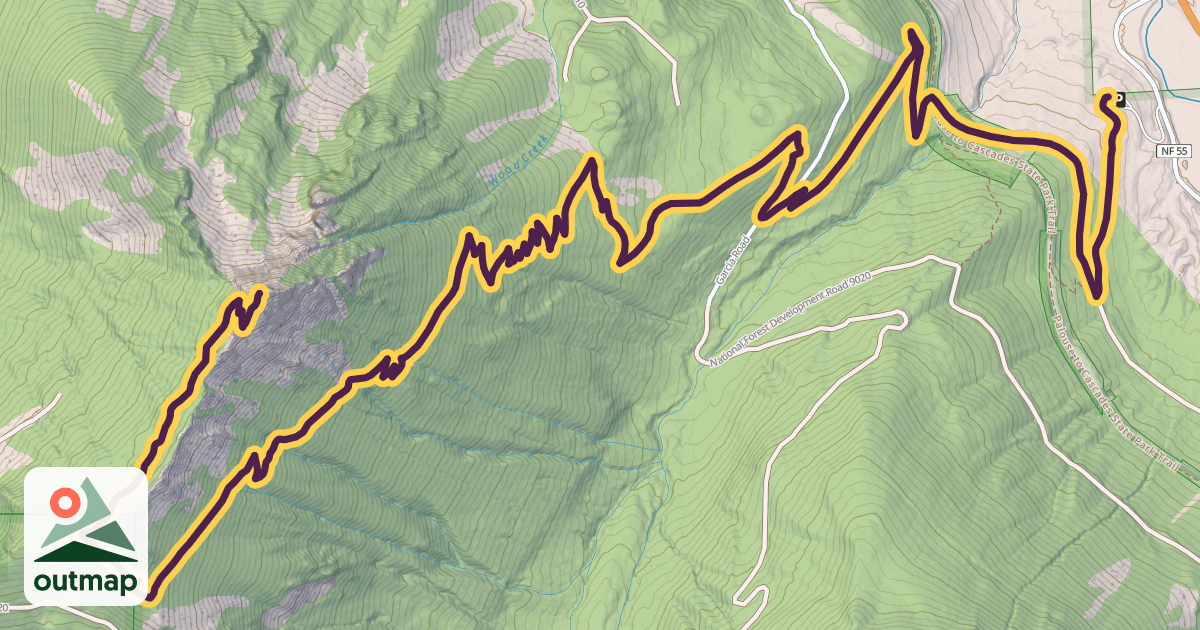 Map of McClellan Butte Trail