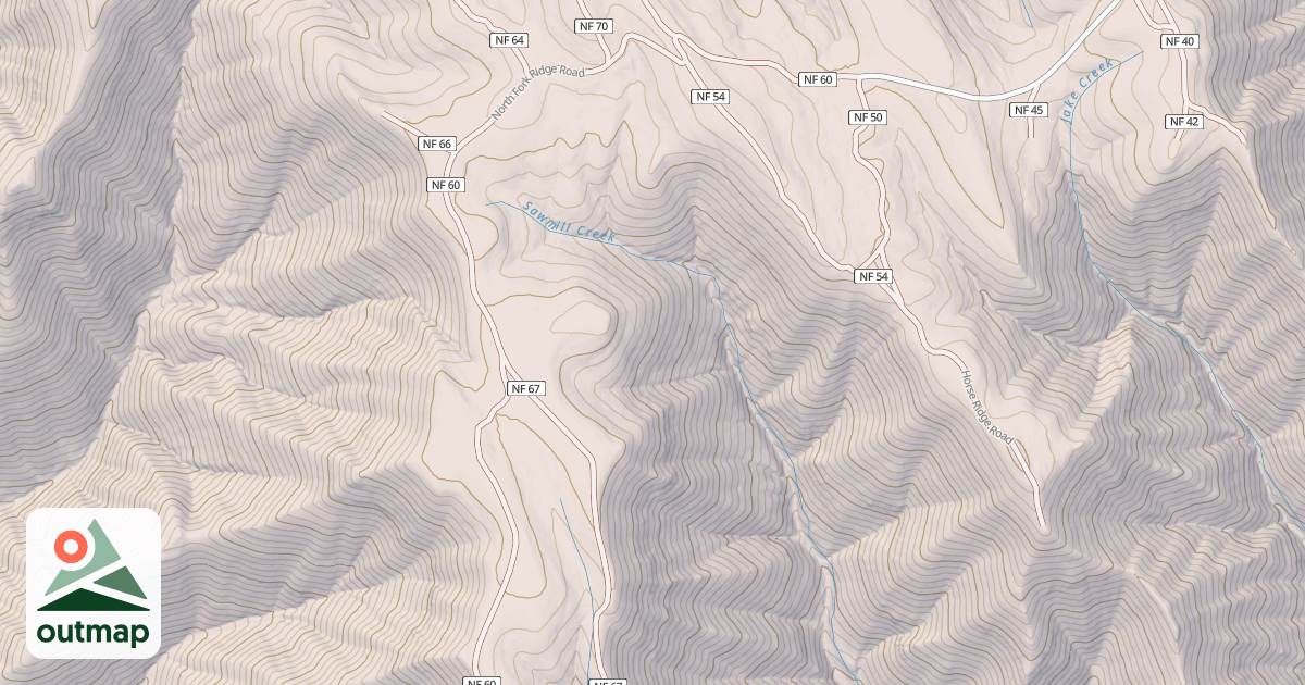 Map of N. FORK RIDGE