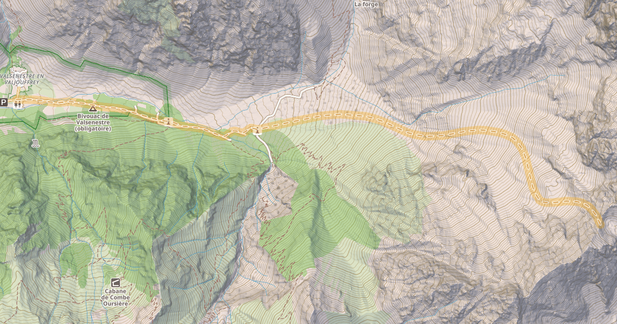 Map preview of Col d'Aillot — Valsenestre