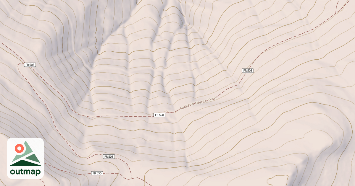 Map of Jackson Divide
