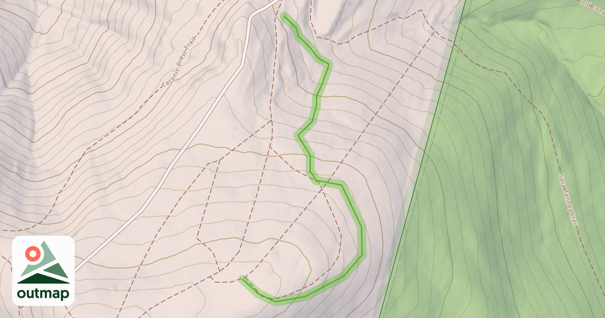 Map of East Ridge Trail in Rensselaer