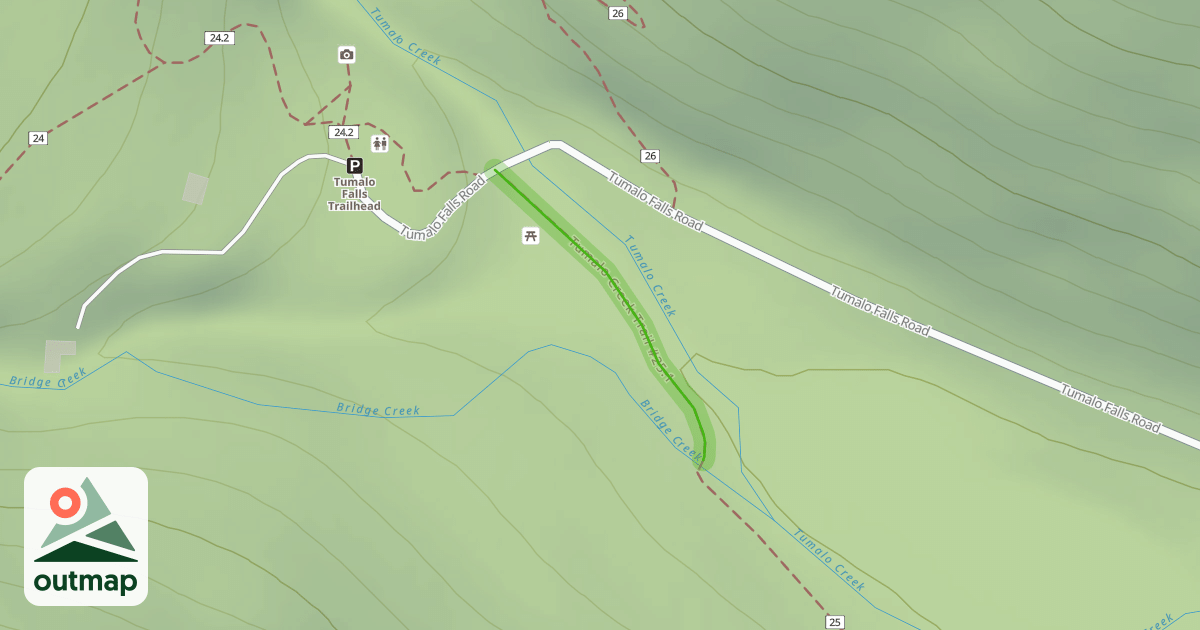 Map of Tumalo Creek Trail #25.1