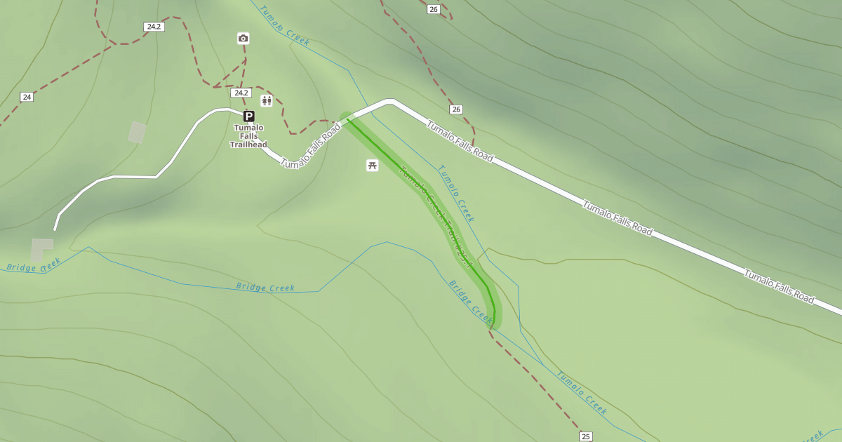 Map preview of Tumalo Creek Trail #25.1